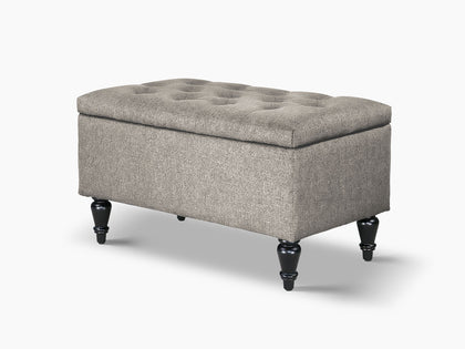 Abble Storage Ottoman Linen Grey S