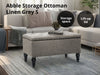 Abble Storage Ottoman Linen Grey S