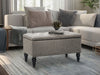 Abble Storage Ottoman Linen Grey S