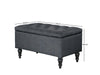 Abble Storage Ottoman Linen Navy S