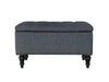 Abble Storage Ottoman Linen Navy S