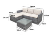 Rio 3PC Outdoor Sofa Set Beige