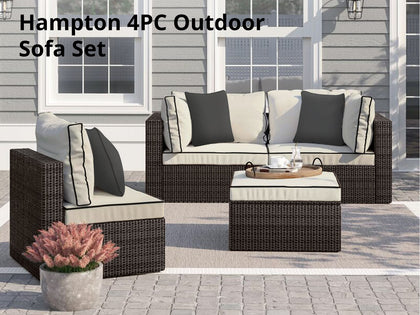 Hampton 4PC Outdoor Sofa Set