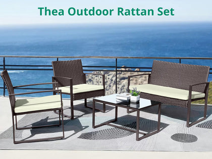 Thea Outdoor Rattan Set