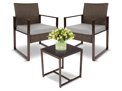 Livonia Outdoor Rattan Set Brown