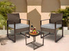 Livonia Outdoor Rattan Set Brown