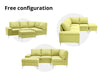 Kristin Sectional Sofa Set Linen Mustard