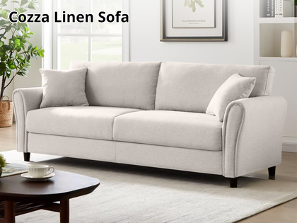 Cozza Linen Sofa Cream