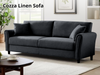 Cozza Linen Sofa Grey