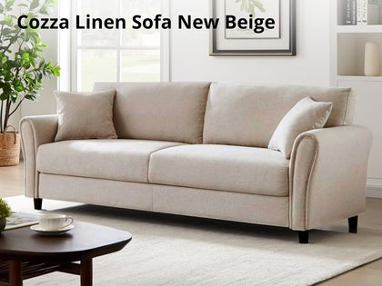 Cozza Linen Sofa New Beige