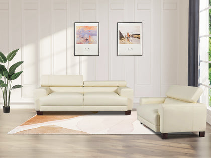 Devon Modern Sofa Set PU Beige