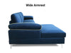 Kaveah Velvet Sectional Sofa with Left Chaise Blue