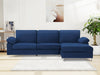 Kaveah Velvet Sectional Sofa with Right Chaise Blue