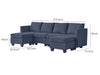 Enzo Sectional Sofa Velvet Dark Grey