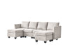 Enzo Sectional Sofa Velvet Grey