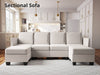 Enzo Sectional Sofa Velvet Grey