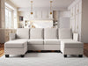 Enzo Sectional Sofa Velvet Grey