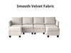 Enzo Sectional Sofa Velvet Grey