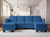 Enzo Sectional Sofa Velvet Navy