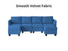 Enzo Sectional Sofa Velvet Navy