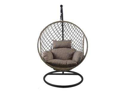 Jade Swing Chair Grey+Brown