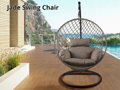 Jade Swing Chair Grey+Brown