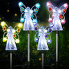 DS BS  Solar Angel Garden Stake Lights-Purple