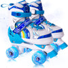 DS BS Adjustable Kids Roller Skates S Size 31-34 Blue