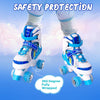 DS BS Adjustable Kids Roller Skates XS Size 27-30 Blue