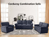 DS Verna Living Sofa Set Linen Black