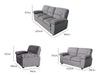 DS Verna Living Sofa Set Linen Grey