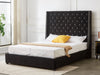 Aria Queen Bed Frame -  Velvet Black