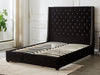 Aria Queen Bed Frame -  Velvet Black