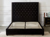 Aria Queen Bed Frame -  Velvet Black