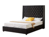 Aria Queen Bed Frame -  Velvet Black