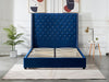 Aria Queen Bed Frame - Velvet Blue