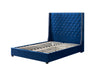 Aria Queen Bed Frame - Velvet Blue