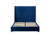 Aria Queen Bed Frame - Velvet Blue