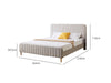 Edina Bed Frame Queen Velvet Grey