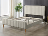 Edina Bed Frame Queen Velvet Grey