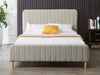 Edina Bed Frame Queen Velvet Grey