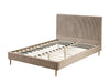 Fenix Velvet Queen Bed Frame - Brown