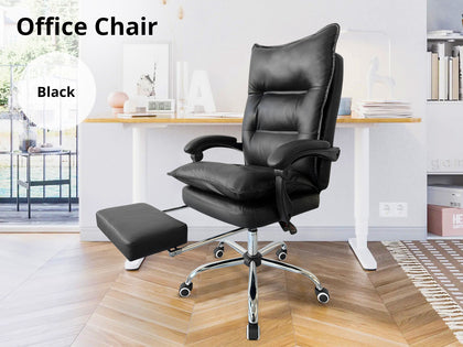 New Markus Office Chair with Footrest PU Black