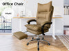 New Markus Office Chair with Footrest PU Khaki