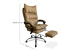 New Markus Office Chair with Footrest PU Khaki