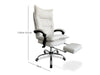 New Markus Office Chair with Footrest PU White