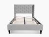 Lisbeth Fabric Double Bed Frame - Grey