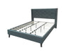 Lisbeth Fabric King Bed Frame - Blue