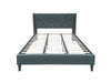 Lisbeth Fabric King Bed Frame - Blue