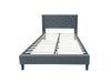 Lisbeth Fabric Queen Bed Frame - Blue